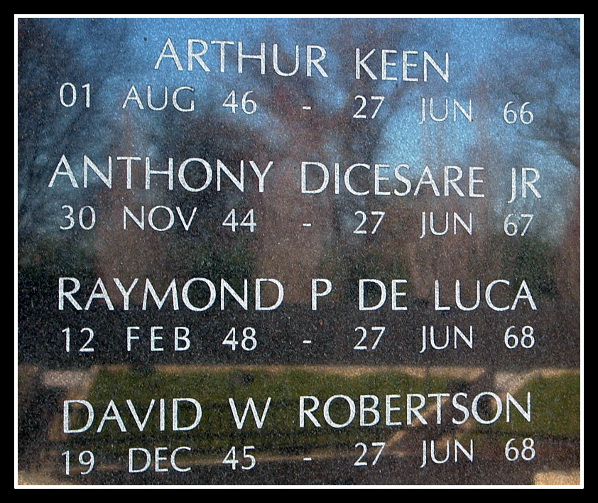 Raymond DeLuca, KIA, Vietnam. NJ Vietnam Memorial,  2004 by Anthony Buccino