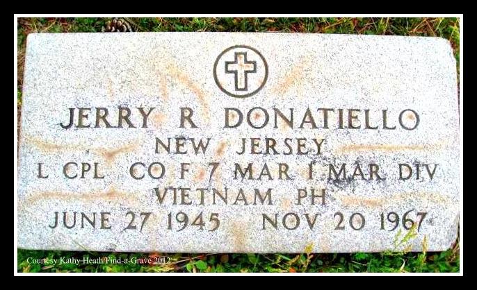 L. Cpl. Jerry R. Donatiello, of Belleville, N.J., KIA Vietnam