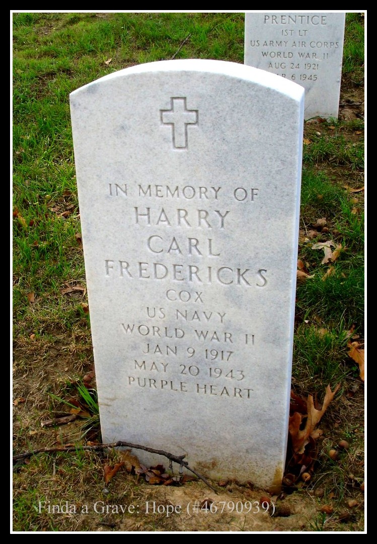 Harry C. Fredericks, of Belleville, N.J. KIA May 20, 1943