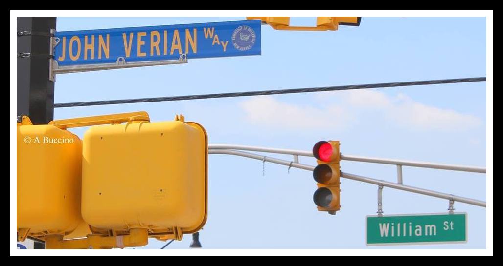 John Verian Way memorial street sign by Anthony Bucccino