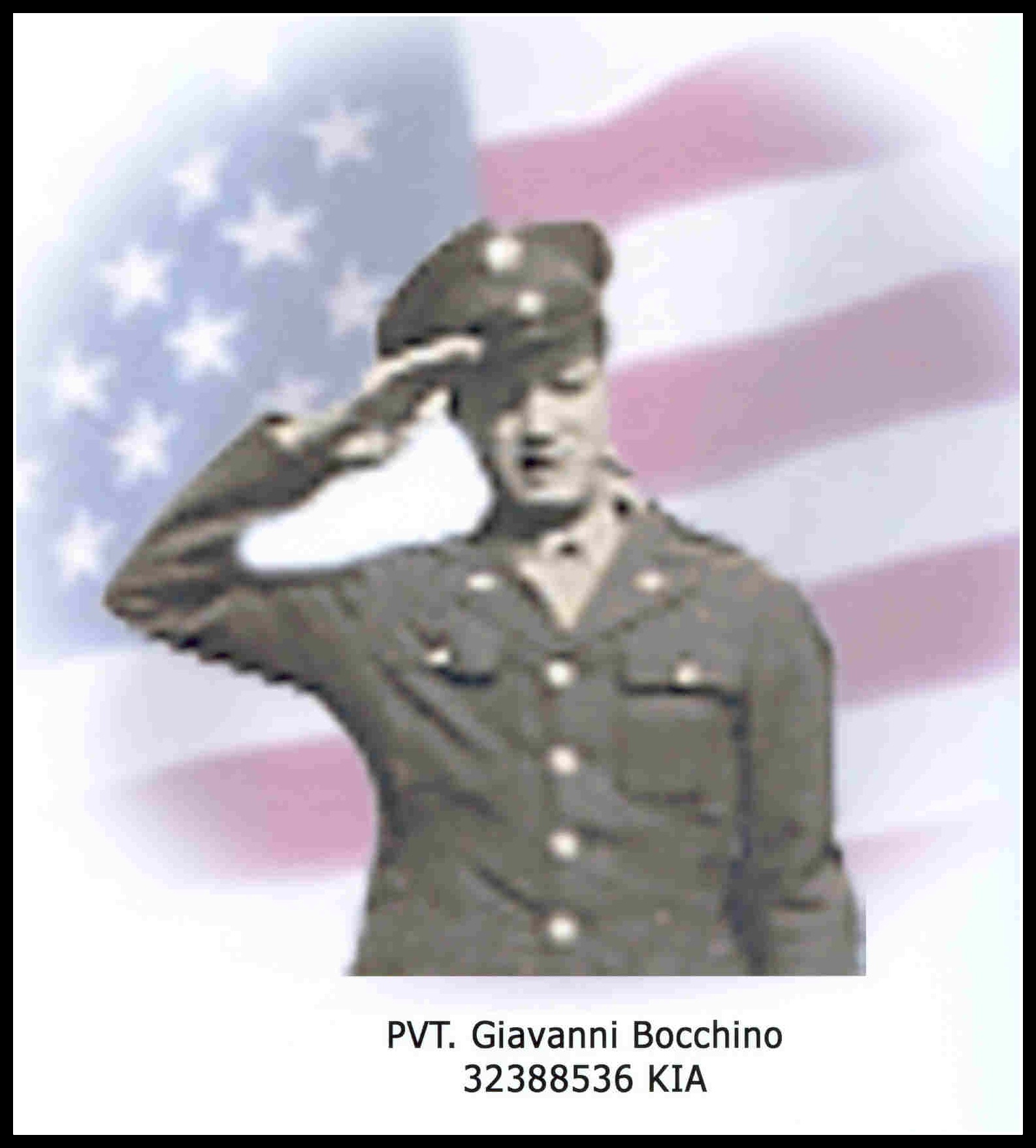 Pvt. Giavanni Bocchino, KIA Leyte, 0-25-1944