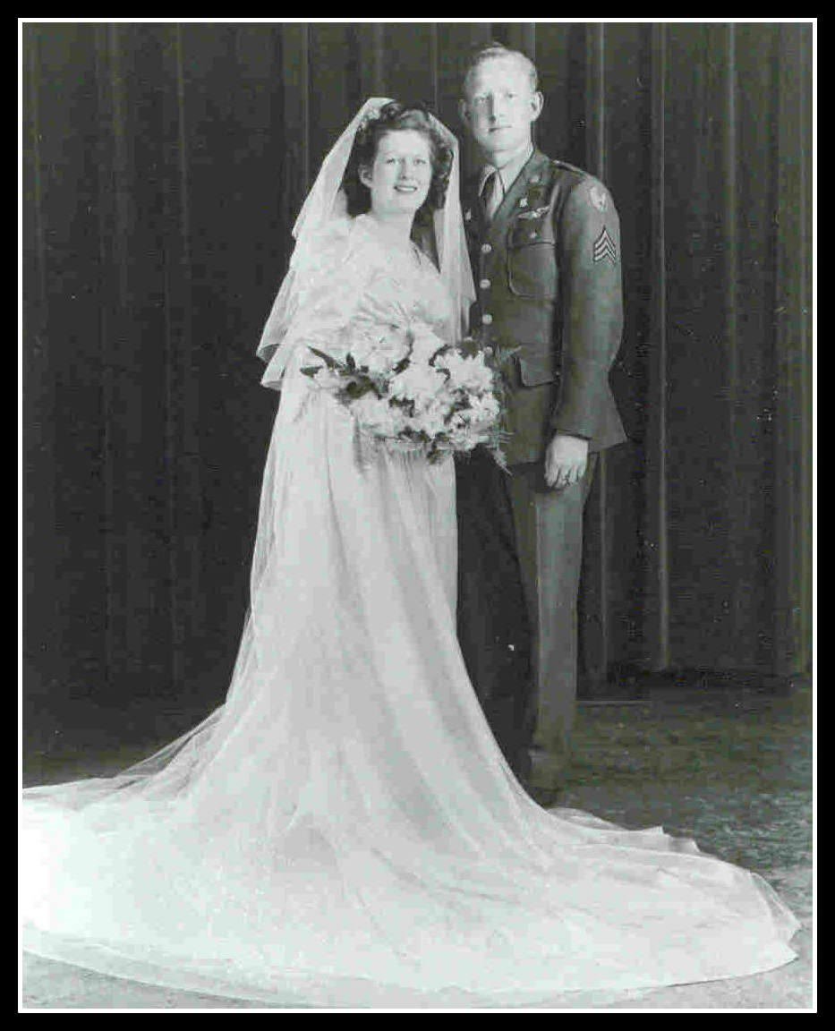 Alice and Clatie R. Cunningham Jr., wedding photo 2-9-1944