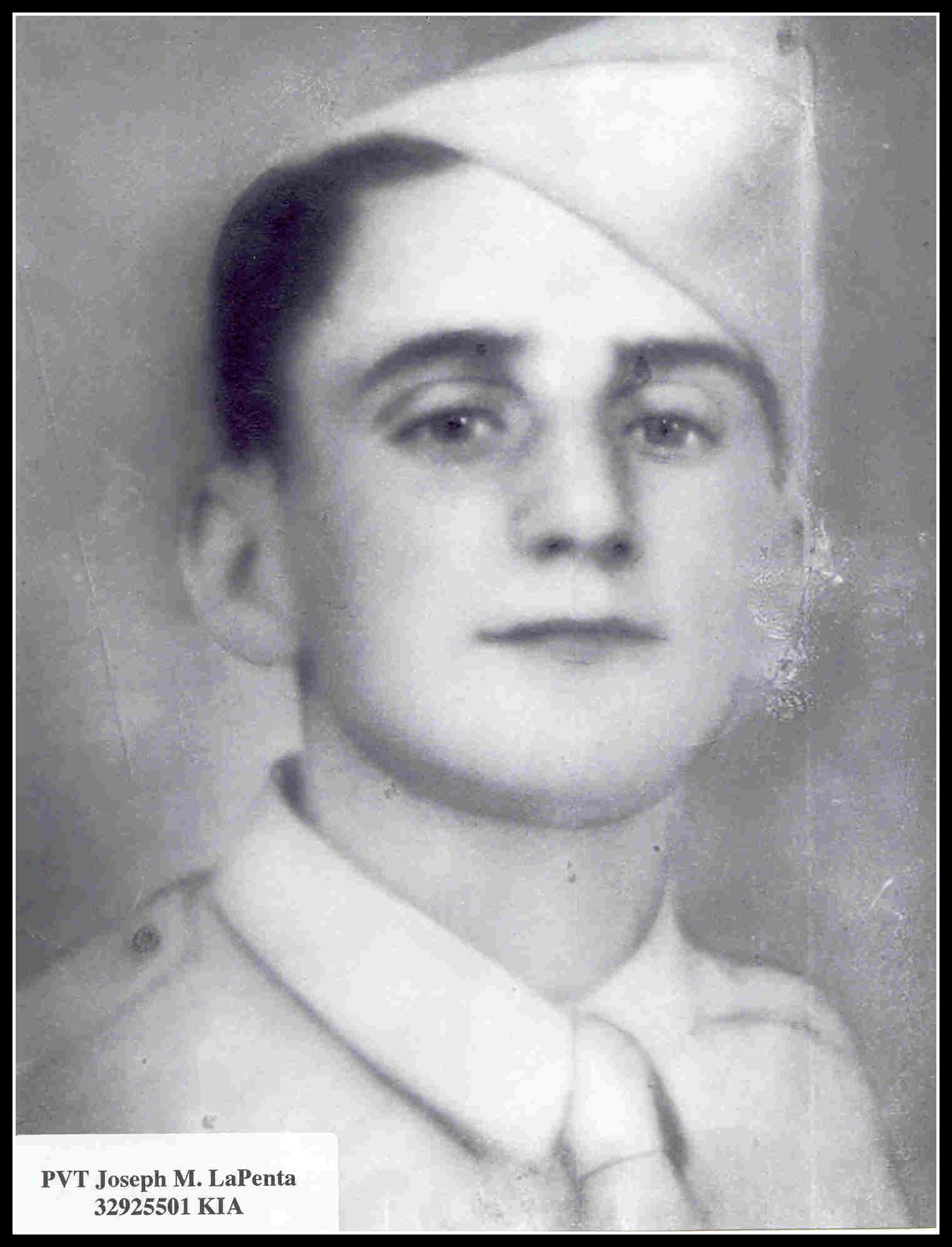 Private Joseph LaPenta killed in action in Italy, Jan. 21, 1944